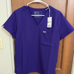 NWT FIGS Purple Catarina Scrub Top